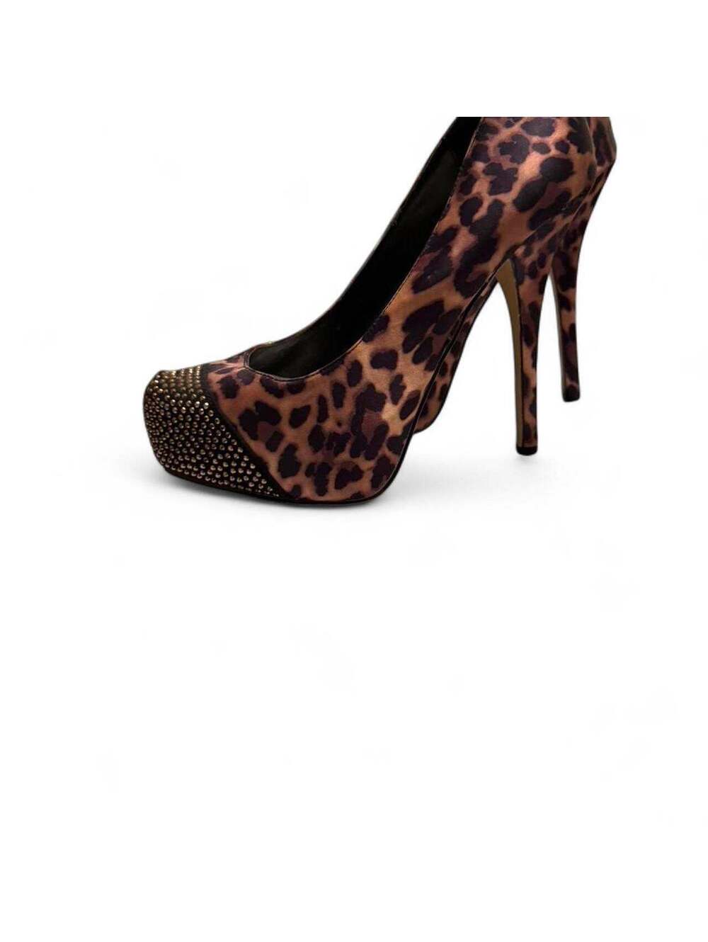 Rampage Jaycer Leopard Print Platform Pumps with Studded Toe